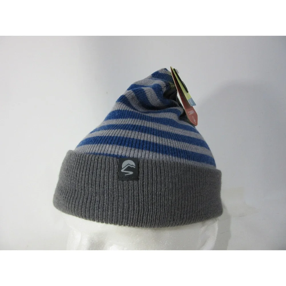 Sunday Afternoons Saturn Beanie Kids M/L Blue Gray New Marine Striped UPF50+